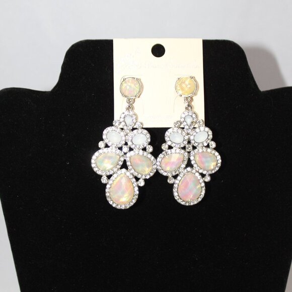 Paris Collection Rhinestone Dangle Earrings - Picture 5 of 8